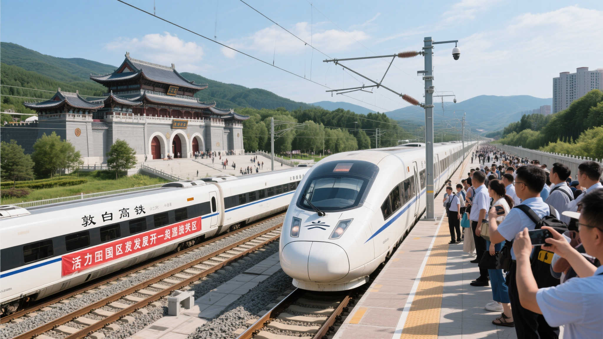 敦白高铁开通在即 福彩体验团欢畅启程